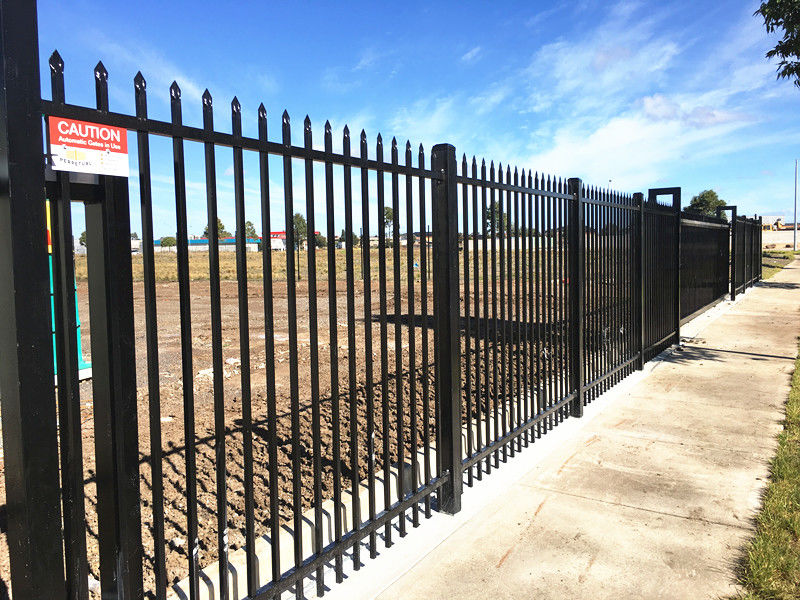 Galvanised steel fence