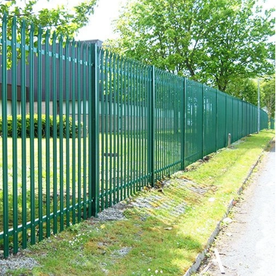 Galvanised steel fence
