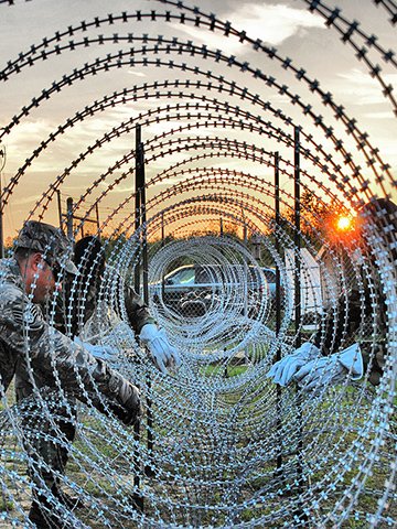 Barbed Wire Mesh For Military Security